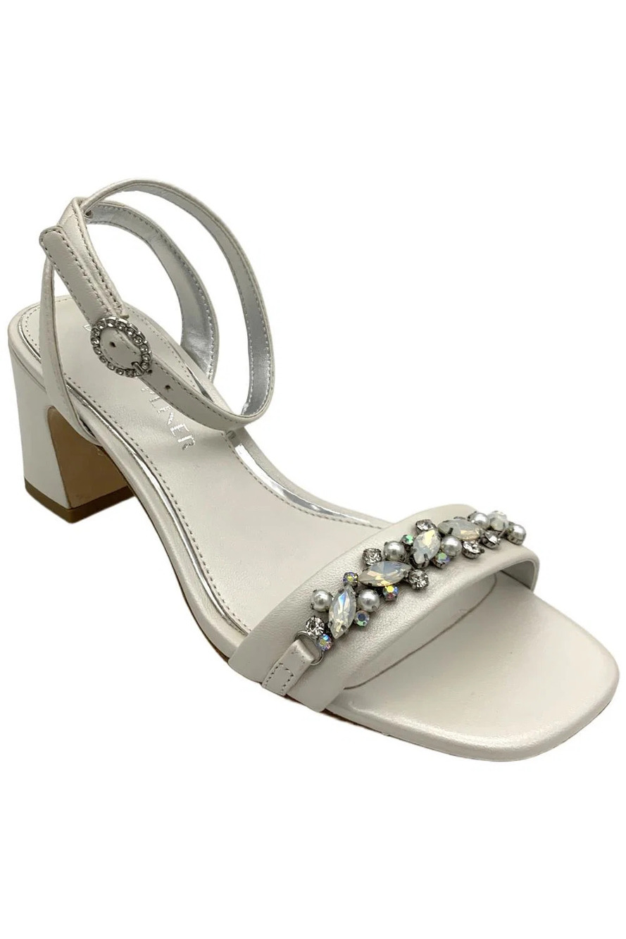 Donald Pliner Women's Doyenne Heeled Sandals Pearl Embellished - Medium